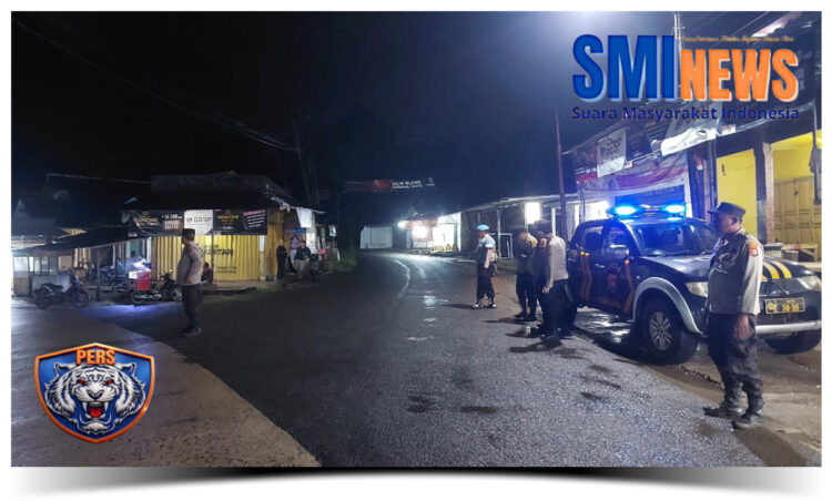 Patroli Rutin Polsek Cijaku Polres Lebak Antisipasi GU Kamtibmas di Darkum Kec.Cijaku dan Kec. Cigemblong
