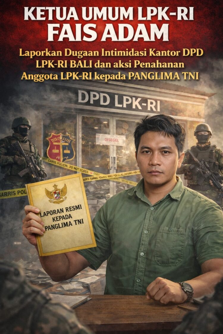 LPK-RI Laporkan Dugaan Intimidasi di Kantor DPD Bali ke Panglima TNI, Pangdam IX/Udayana, dan Denpom Bali