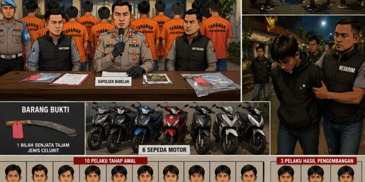 Tidak Ada Kata Toleransi, Polres Metro Bekasi Amankan 13 Pelaku kekerasan  terhadap orang.